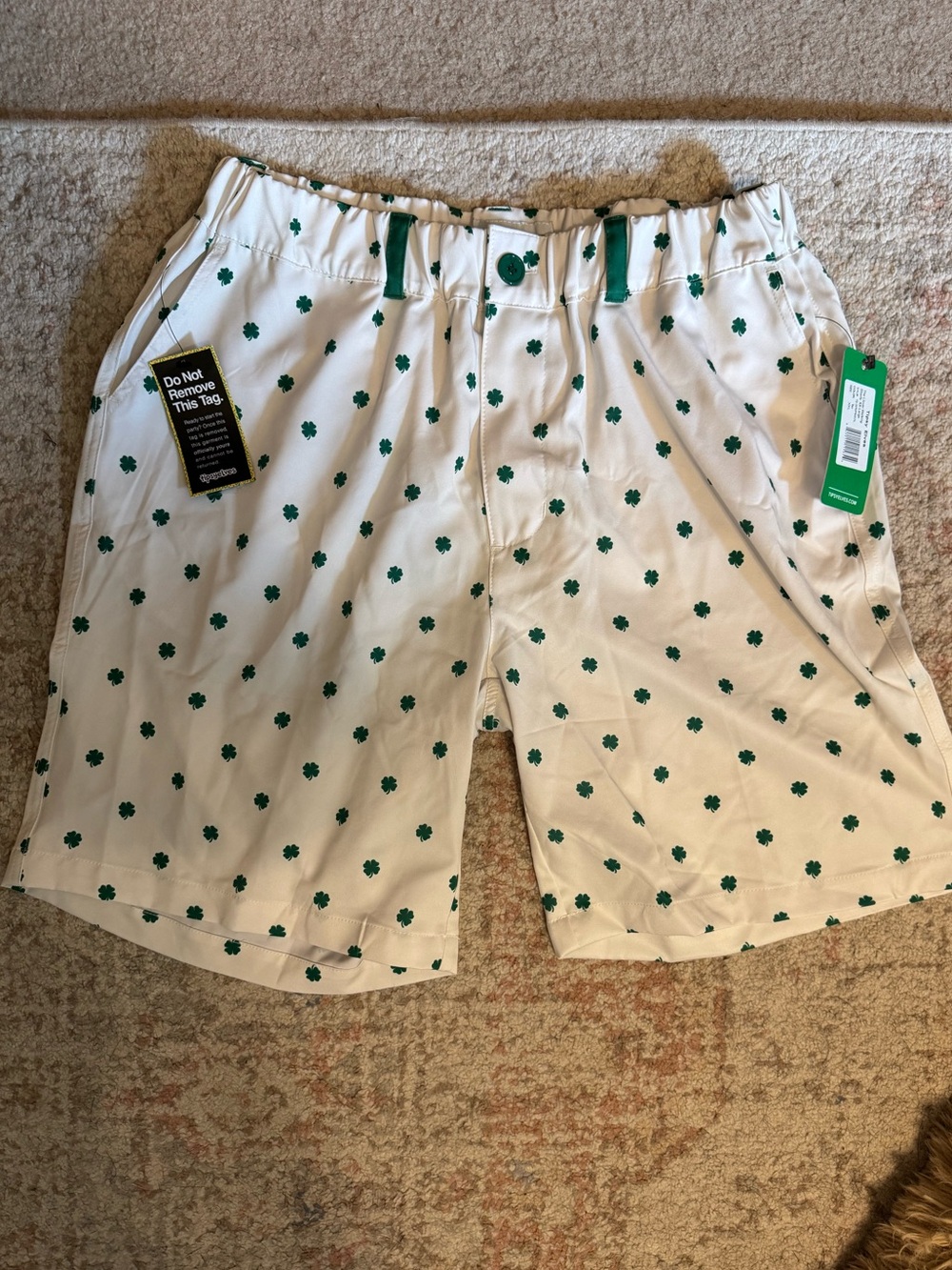 Tipsy Elves Men’s Clover Shorts Shamrock St Patrick’s Day NWT